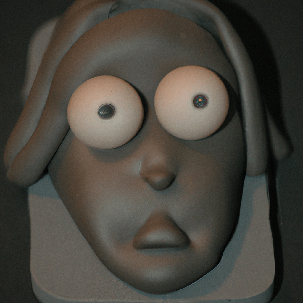 a picture of a creepy claymation human